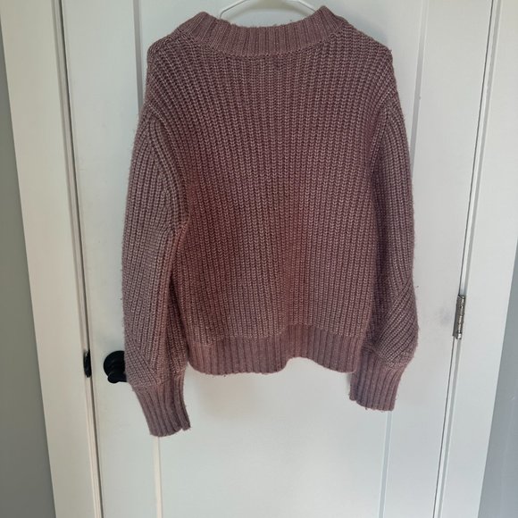 A New Day Women’s Mauve Pink Cable Knit Mock Neck Sweater - Size Medium - Picture 5 of 5